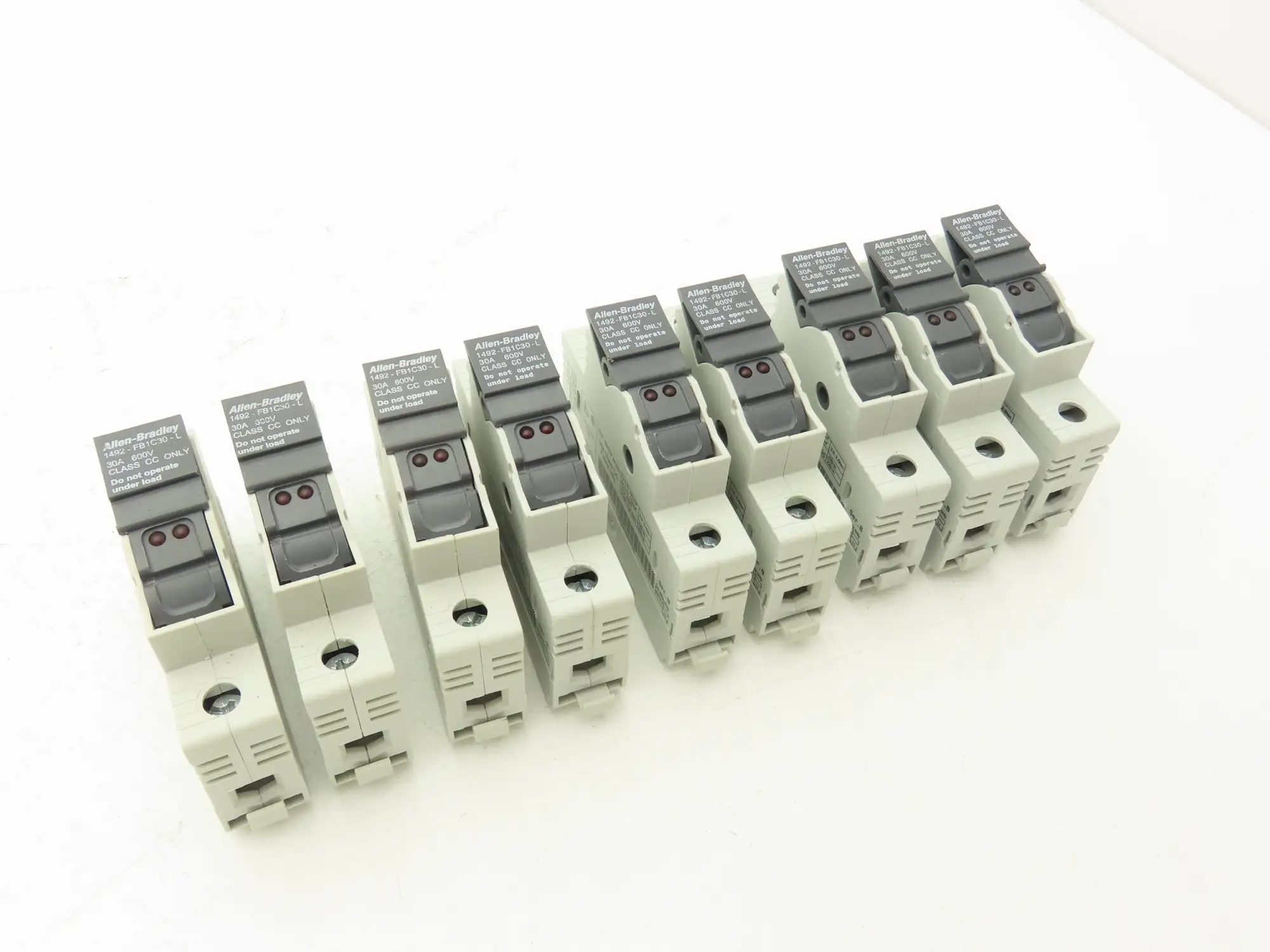 A-B 1492-FB1C30-L Lighted Fuse Holder 30A 600V 1 Pole Class CC Ser B Lot of 9