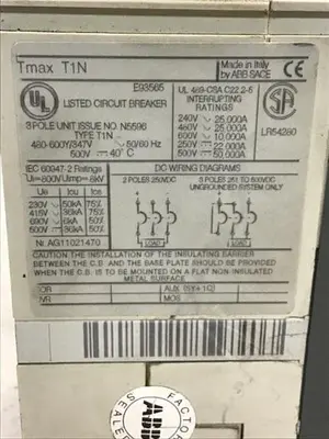 USED ABB T1N 80A