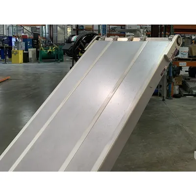 Used 22" Wide Stainless Steel Inclined Conveyor - No Belt [PART]