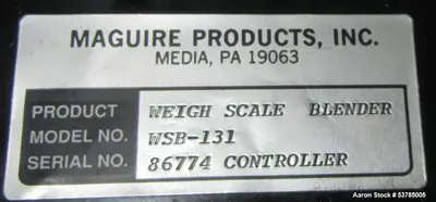 Used MAGUIRE WSB-131 Mixers Illinois US | Aaron Equipment #86494