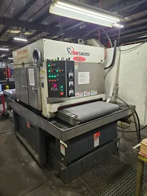 TIMESAVERS LYNX 37MWT-DBB 60 WIDE-BELT WET SANDER DEBURRING MACHINE