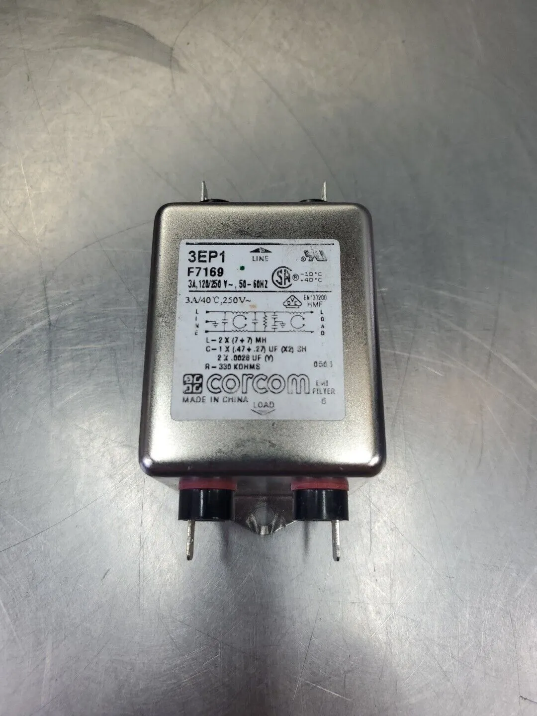 CORCOM 3EP1 F7169 Power Line Filter. 4B-43