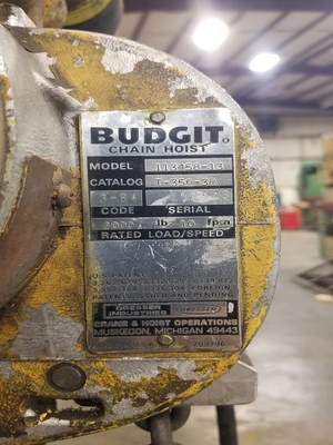 Used BUDGIT 113458-13 Hoists (All Types) Tennessee US | Pearl Equipment #1556235