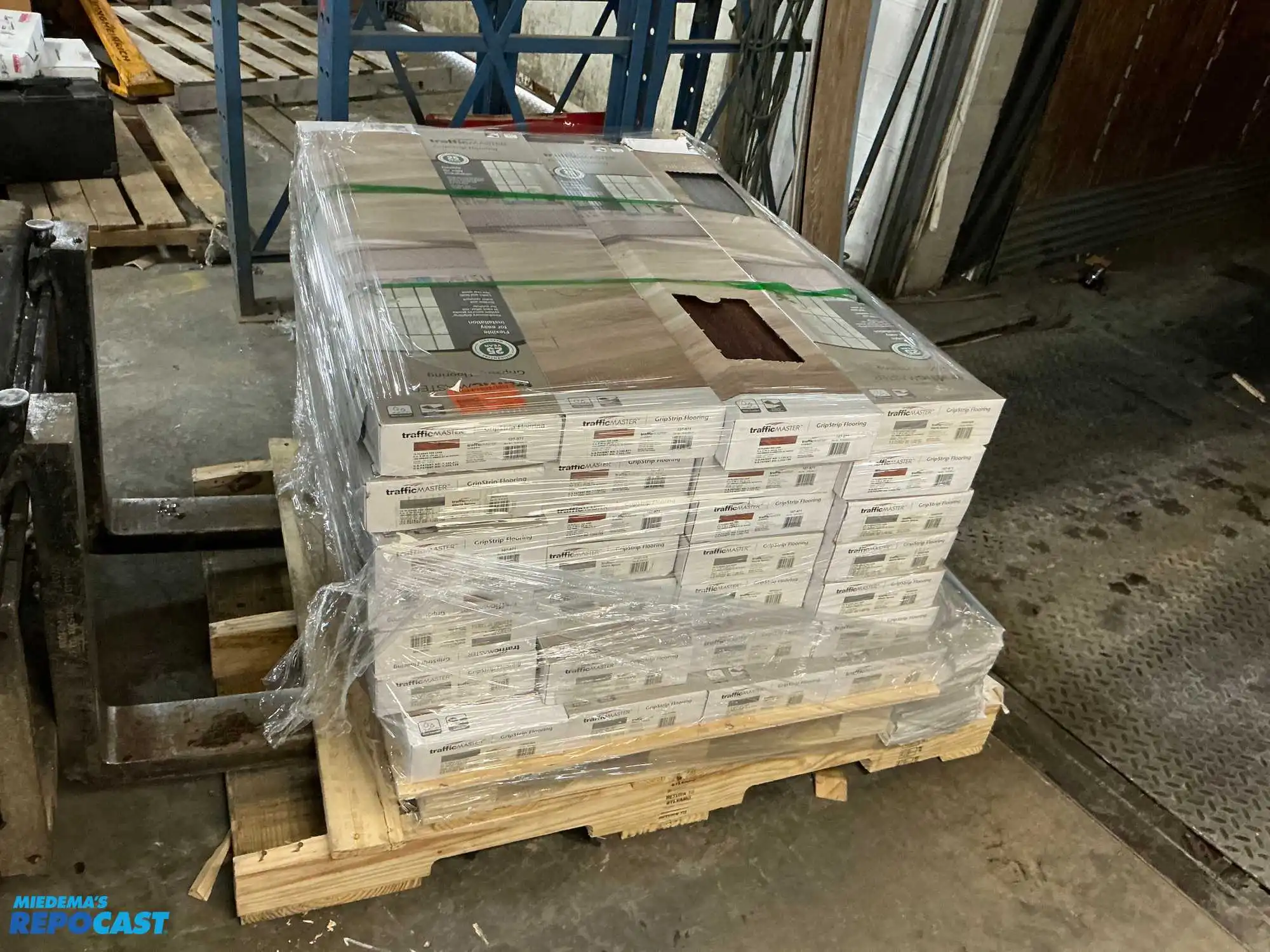 Pallet of 24 cases of Mixed Traffic Master Grip Strip Flooring