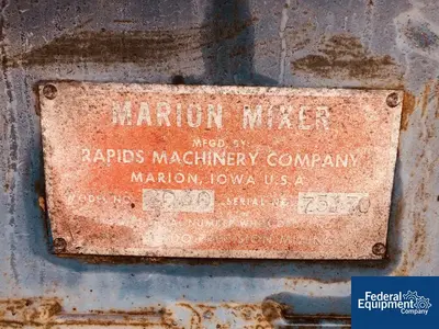 USED Marion Process Solutions 15 Cu Ft Marion Paddle Blender, C/S, 7.5 HP