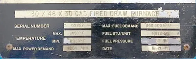 WILLIAMS INDUSTRIAL SERVICE Batch Temper Furnace Batch Temper, Gas-Fired | Heat Treat Equipment Co. (8)