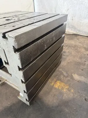 28" W X 28" D X 24" T CARLTON T-SLOTTED DRILL BOX TABLE. STOCK # 0432226