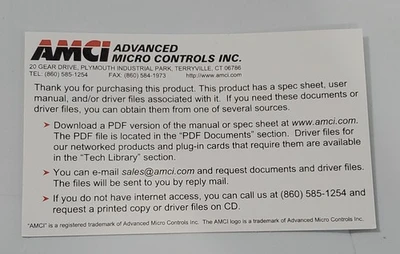 NEW Advanced Micro Controls Inc. M01110016