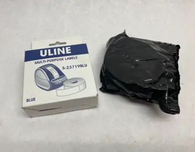 NEW U-LINE BLUE MINI PRINTER LABELS 1 X 2-1/8 ROLL OF 450