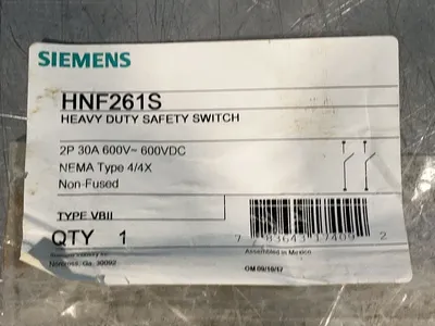 Used SIEMENS HNF261S Switchgears Ohio US | HGR 24 #1278533