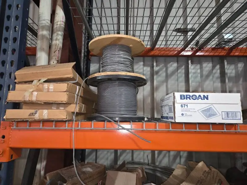 2 Spools of wire, 671 70 cfm vent fan