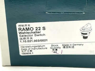 New | in-Stock Rafi 1.10.021.003/0021 Relays & Switches Michigan US | Maverick Industrial Sales #1493811