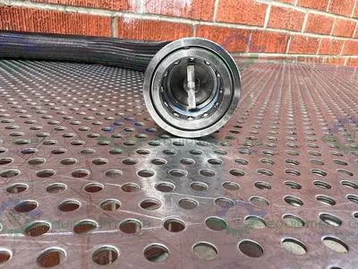 USED HUBER INSULATED CHILLER HOSE 53" W/ 1" FEMALE THREADED TO QUICK RELEASE
