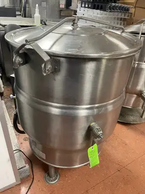 Used Market Forge Used 2006 Market Forge F-40LE Stationary Jacketed Steam Kettle 40 Gallon 208V 3 Phase Cooking Kettles Illinois US | Falcon Restaurant Supply #1375754