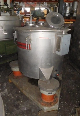 Ellerwerk 733 C perforate basket centrifuge, 316SS.