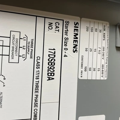 NEW Siemens 17DSB92BA