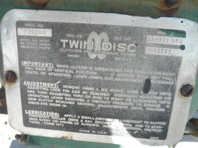 USED TWIN DISC SP 111 HP3