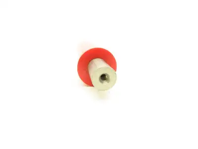 2"x 8" Red Polyurethane Conveyor Roller 1" Stainless Threaded Shaft  Lot of 3