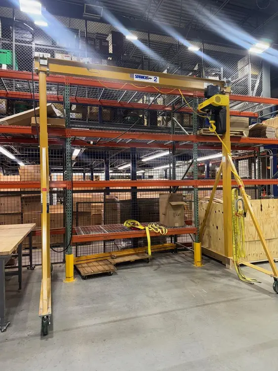 Used 2020 SPANCO 2AW1014  |  2-TON E-SERIES & R&M 2-TON HOIST Cranes, Gantry, Bridge Type Ohio US | Portage Packaging Systems, Inc. #394142