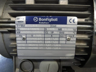 Bonfiglioli A Series Helica Bevel Gearmotor Worm gear A102UH25S1PV (LOC1661)
