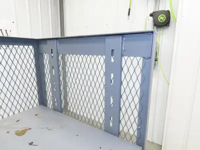 Jamco Mesh Box Truck 3 Sided Single Shelf Dolly Cart 48x24" 12 gauge Steel