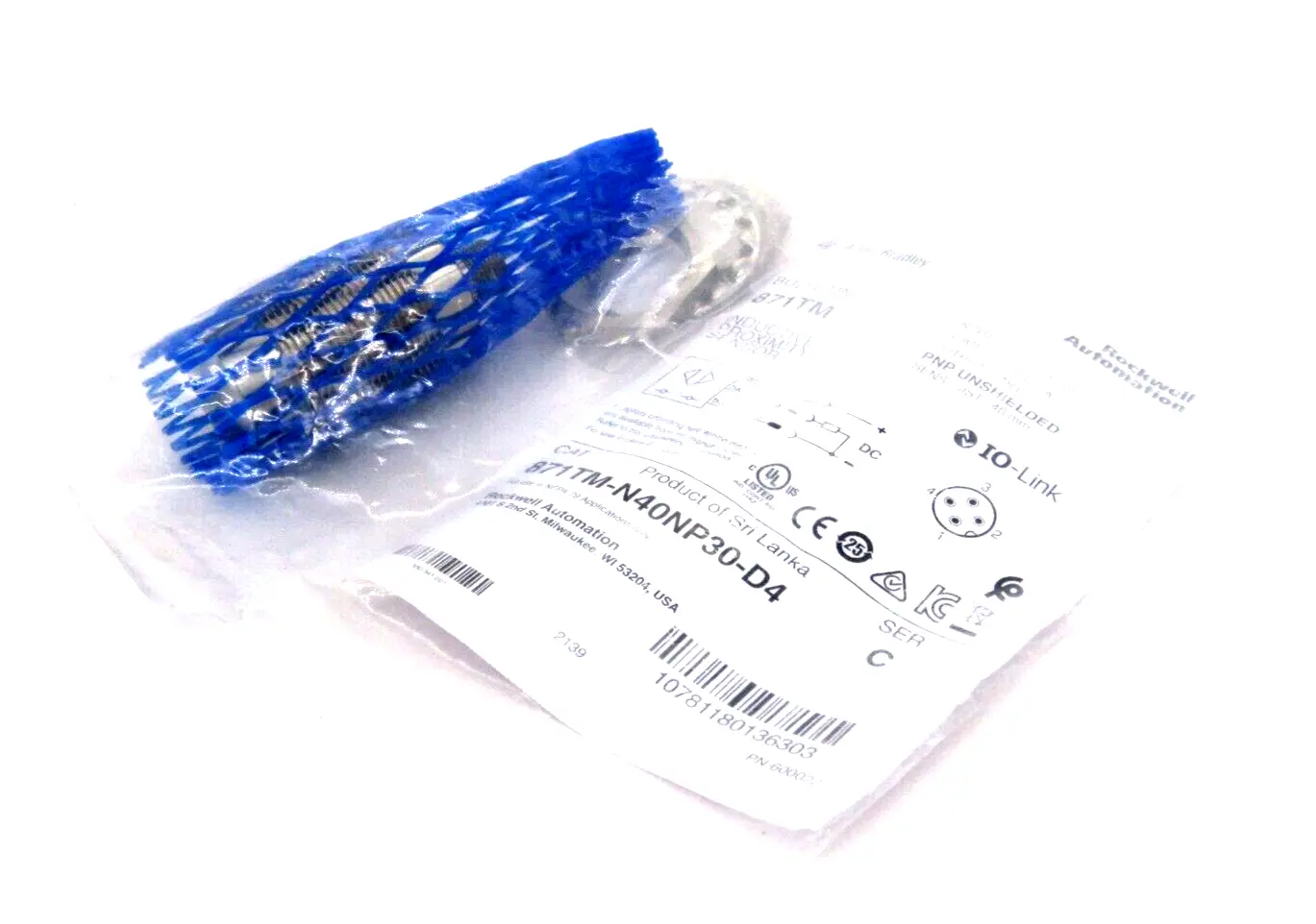 ALLEN BRADLEY 871TM-N40NP30-D4 PROXIMITY SENSOR 871TMN40NP30D4 NEW, SURPLUS