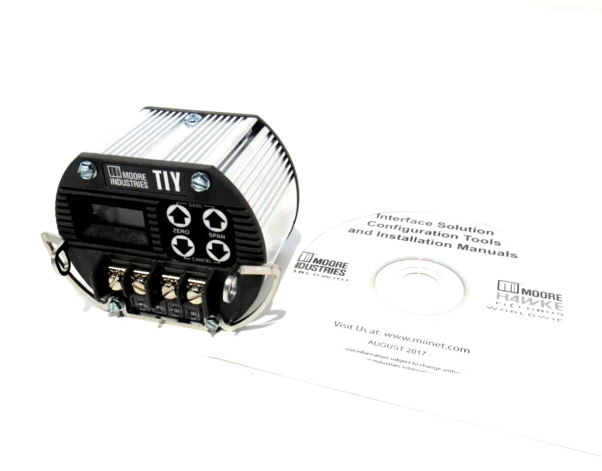 NEW MOORE INDUSTRIES TIY/J1-50-450F/4-20MA/12-42DC TEMPERATURE TRANSMITTER