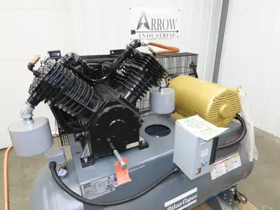 Atlas Copco CR15 Reciprocating Duplex Air Compressor 51CFM 15HP 460V 3Ph 120 Gal