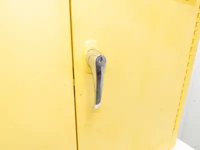 Justrite 25730 Yellow Flammable Safety Cabinet Dual Door 22 Gallon Liquid