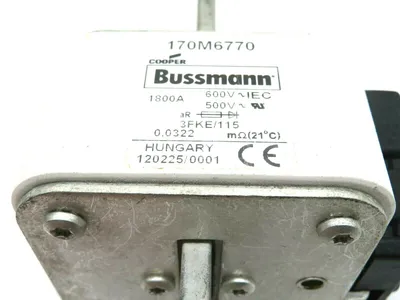 NEW BUSSMANN 170M6770 CERAMIC FUSES 600V 1800AMP