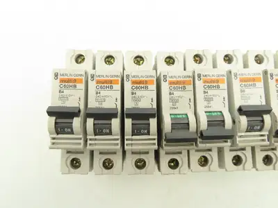 Merlin Gerin C60HB Circuit Breaker 1 Pole 240V Lot of 11