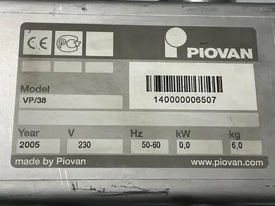 USED 2005 PIOVAN VP/38