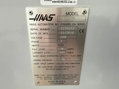 USED 2016 HAAS VF-3SS
