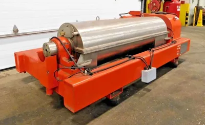 SCI LW 350 x 1550mm oilfield decanter centrifuge skid, 304SS.