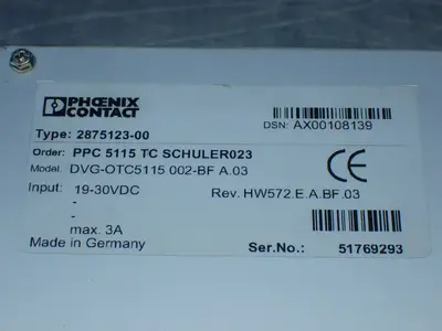Used PHOENIX CONTACT DVGOTC5115 002BF Automation Control (HMI) Ohio US | HGR 24 #1095348