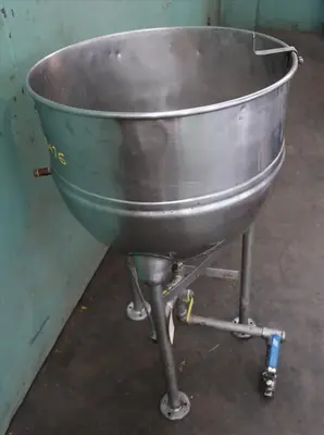 SPC8476  Kettle 30 gallon Groen hemispherical bottom kettle, 100 psi jacket rating, 316 SS