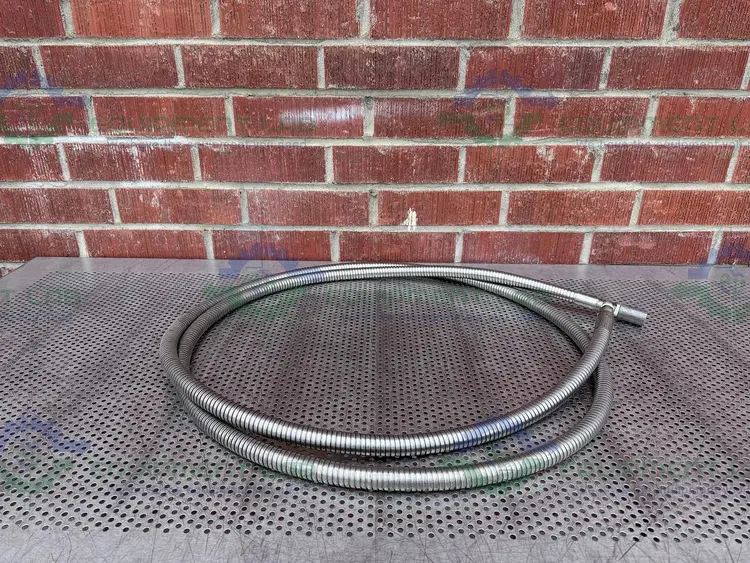Used UNBRANDED 168" STAINLESS STEEL HOSE W/ MALE TO FEMALE THREADED FITTING Hoses | Equipment Lab #486685