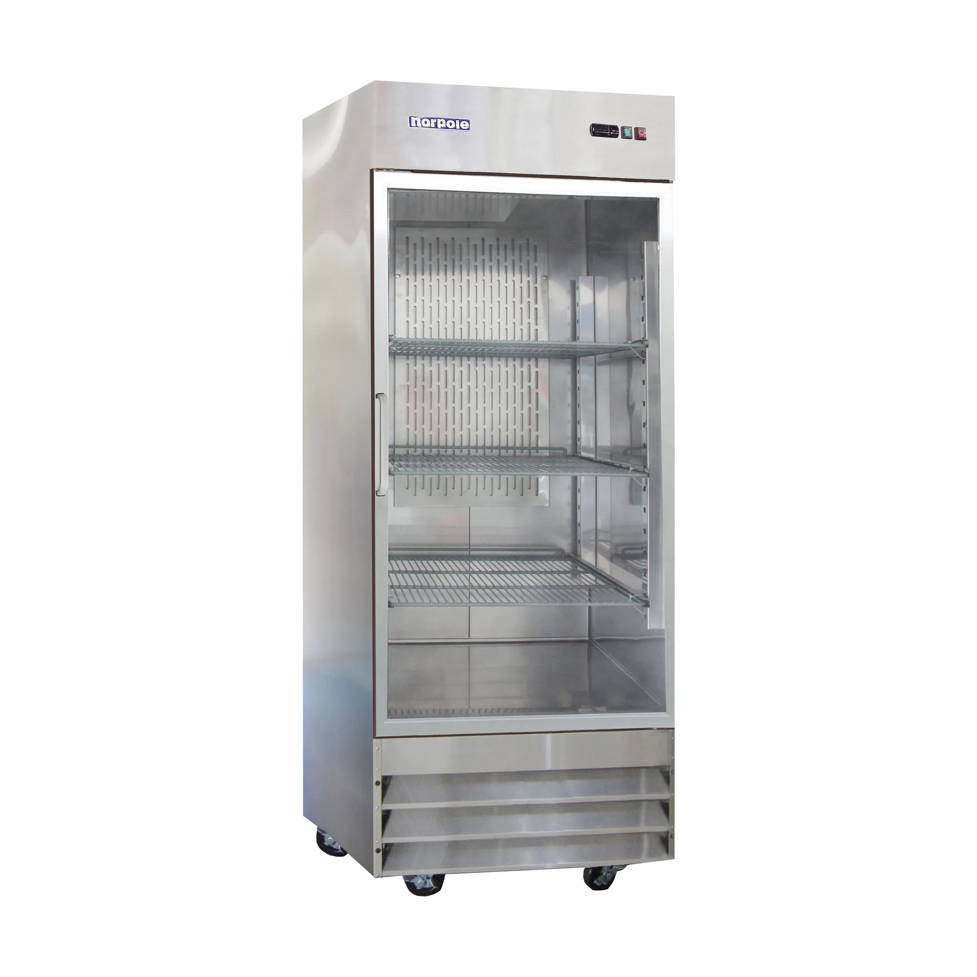 126-0017 Norpole NP1R-G 1 Glass Door Self Contained Reach In Cooler