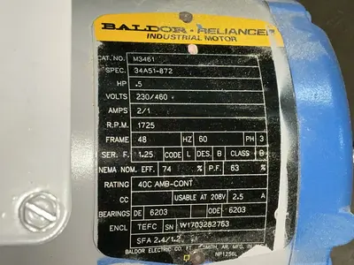 Used BALDOR M3461 A.C. Motors Ohio US | HGR 24 #1357034