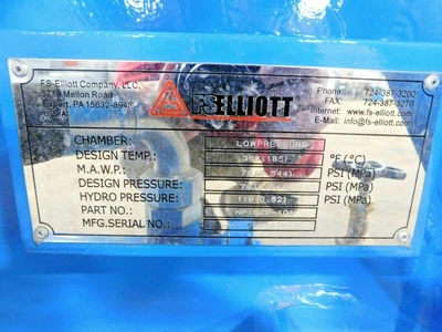 New | in-Stock FS ELLIOTT P500-600 Centrifugal Air Compressors Ohio US | Equipment Recovery Corp. #1331439