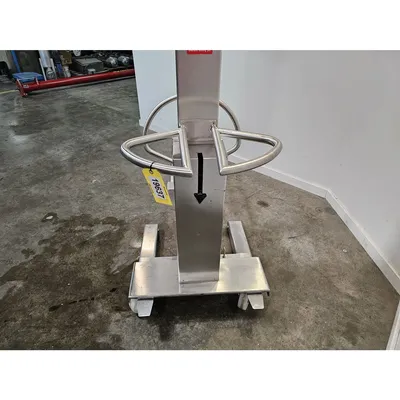 Used 150LB Capacity Stainless Steel Mobil SERVOLiFT Bin (IBC) Lifter