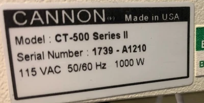 Cannon Constant Temperature Bath CT-500 Series II