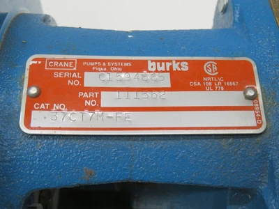 Used BURKS _UNKNOWN_ Pumps | OCO Industrial #1612089