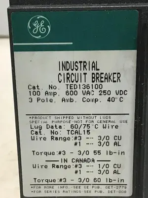 USED GE TED136100 / DISCONNECT