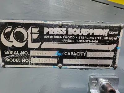 Used COE CPRF-330/CPPS-PO/CPR-PO Coil Feed Lines Michigan US | Midwest Press and Automation #1287251