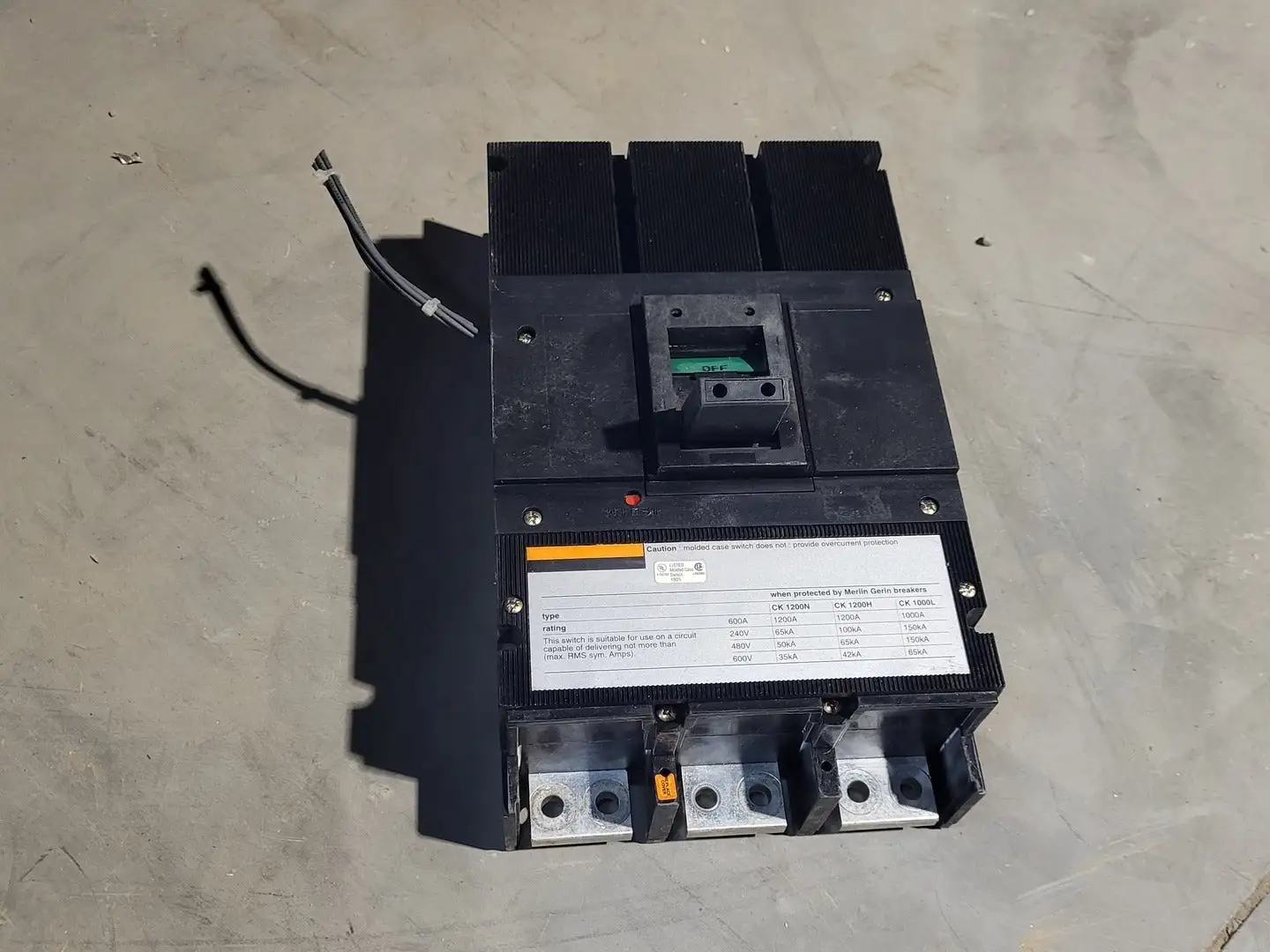 Used MERLIN GERIN CK1200N Switchgears British Columbia CA | Lenmark #367201