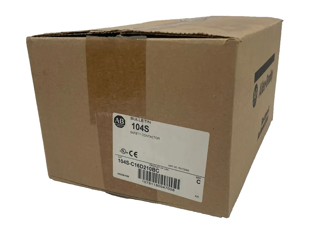 ALLEN BRADLEY 104S-C16D210BC SAFETY CONTACTOR SER. C 104SC16D210BC NEW, SURPLUS