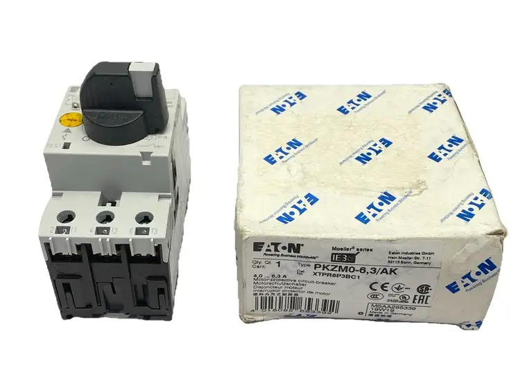 Used EATON MOTOR-PROTECTIVE CIRCUIT BREAKER 3-P 4-6.3A XTPR6P3BC1 265339 Circuit Breakers | Maverick Industrial Sales #1100092