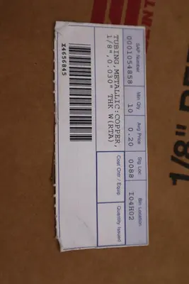 NEW IN BOX Cerro 1/8” Copper Refrigeration Tubing 50' STOCK H303