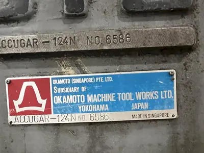12" x 24" OKAMOTO MODEL #ACCUGAR-124N AUTOMATIC HORIZONTAL SURFACE GRINDER: STOCK #20674